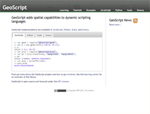 Tablet Screenshot of geoscript.org